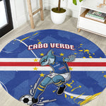Cape Verde Round Carpet Blue Shark National Flag