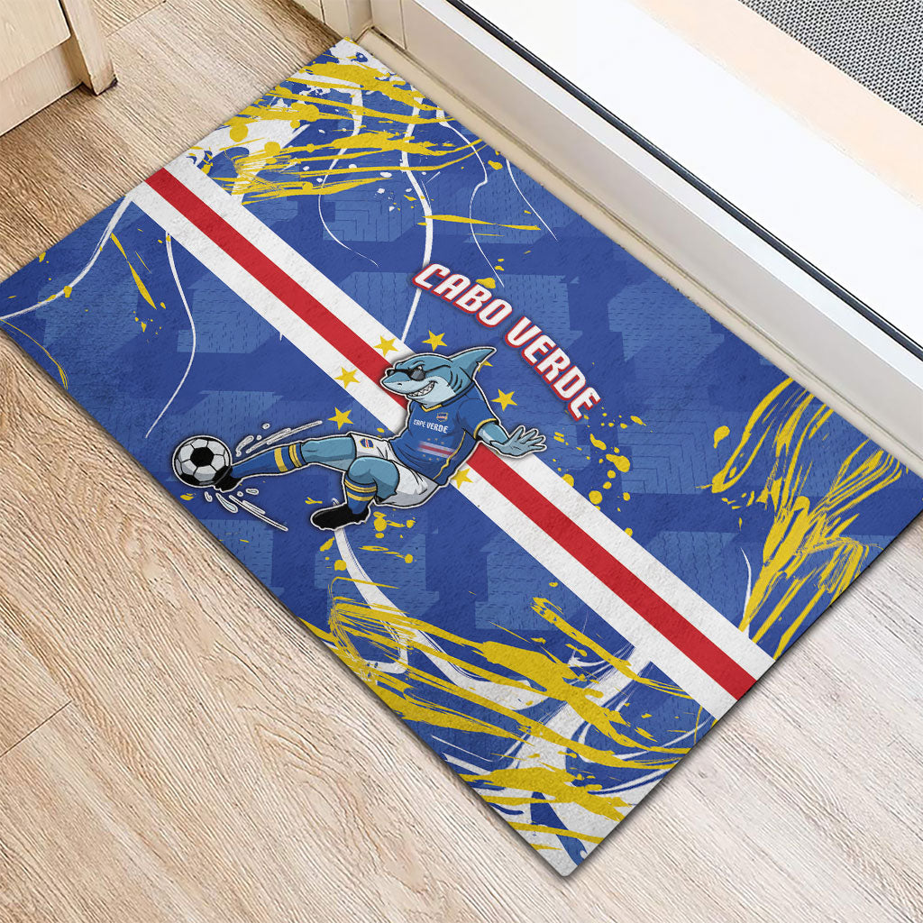 Cape Verde Rubber Doormat Blue Shark National Flag