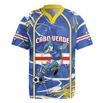 Custom Cape Verde Rugby Jersey Blue Shark National Flag