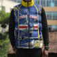 Custom Cape Verde Sleeveless Puffer Jacket Blue Shark National Flag