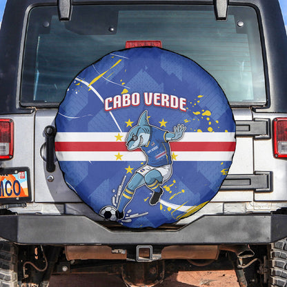 Cape Verde Spare Tire Cover Blue Shark National Flag