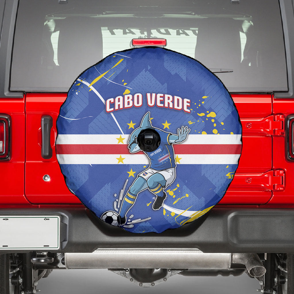 Cape Verde Spare Tire Cover Blue Shark National Flag