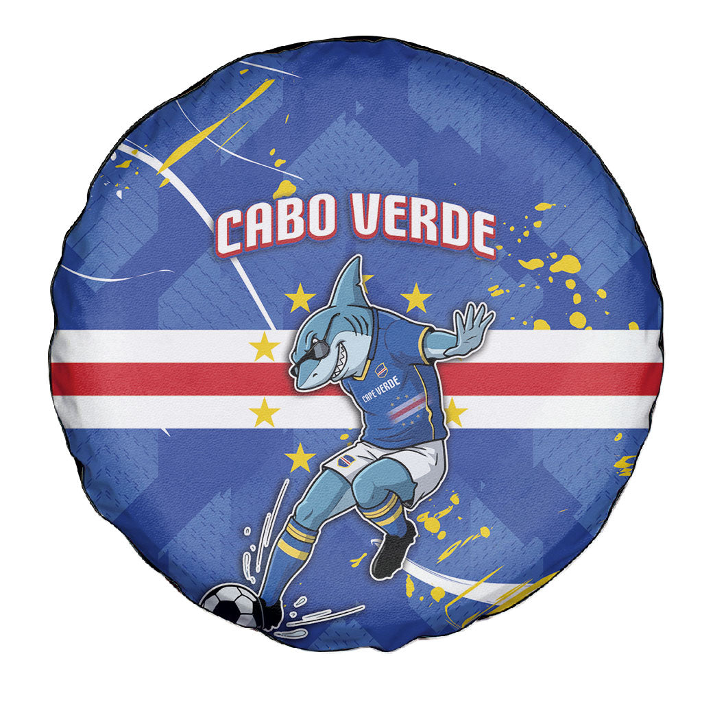 Cape Verde Spare Tire Cover Blue Shark National Flag
