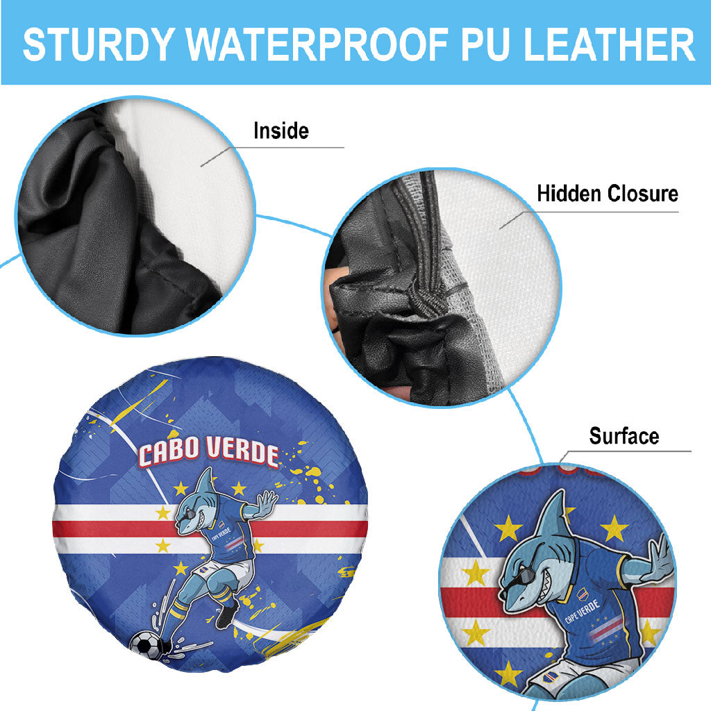 Cape Verde Spare Tire Cover Blue Shark National Flag