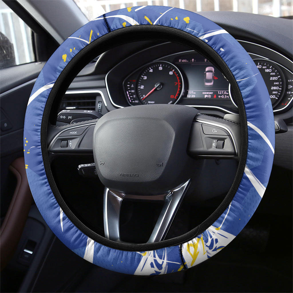 Cape Verde Steering Wheel Cover Blue Shark National Flag