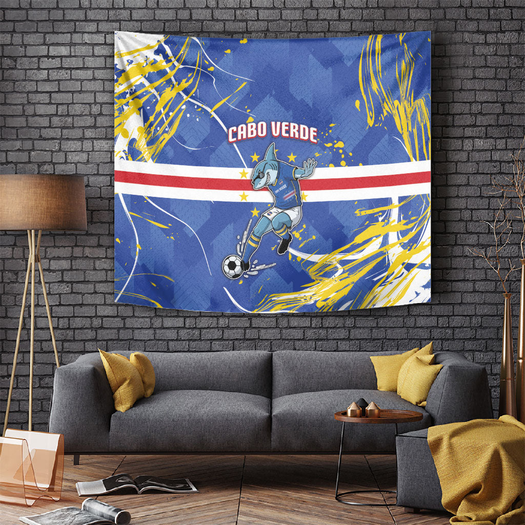 Cape Verde Tapestry Blue Shark National Flag