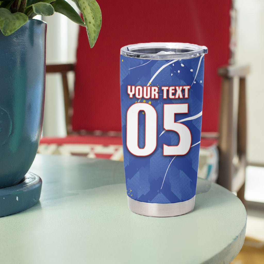 Custom Cape Verde Tumbler Cup Blue Shark National Flag