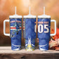 Custom Cape Verde Tumbler With Handle Blue Shark National Flag