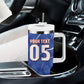 Custom Cape Verde Tumbler With Handle Blue Shark National Flag