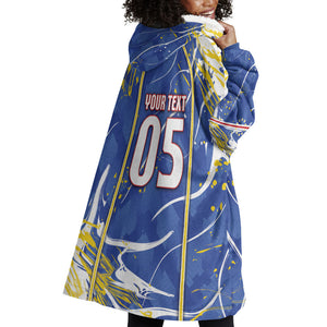 Custom Cape Verde Wearable Blanket Hoodie Blue Shark National Flag