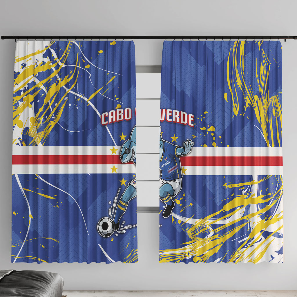 Cape Verde Window Curtain Blue Shark National Flag