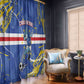 Cape Verde Window Curtain Blue Shark National Flag