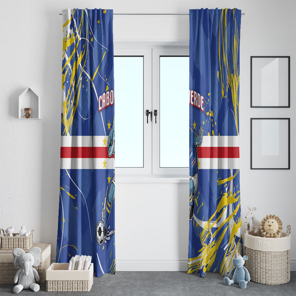 Cape Verde Window Curtain Blue Shark National Flag