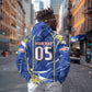 Custom Cape Verde Zip Hoodie Blue Shark National Flag