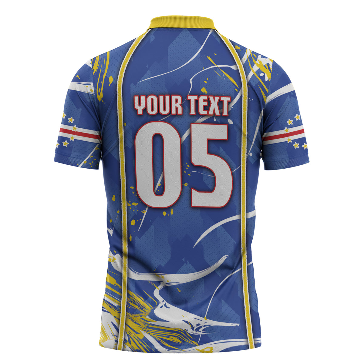 Custom Cape Verde Zipper Polo Shirt Blue Shark National Flag