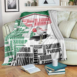 Sudan Blanket Secretary Bird With Typography Patterns - African Pride