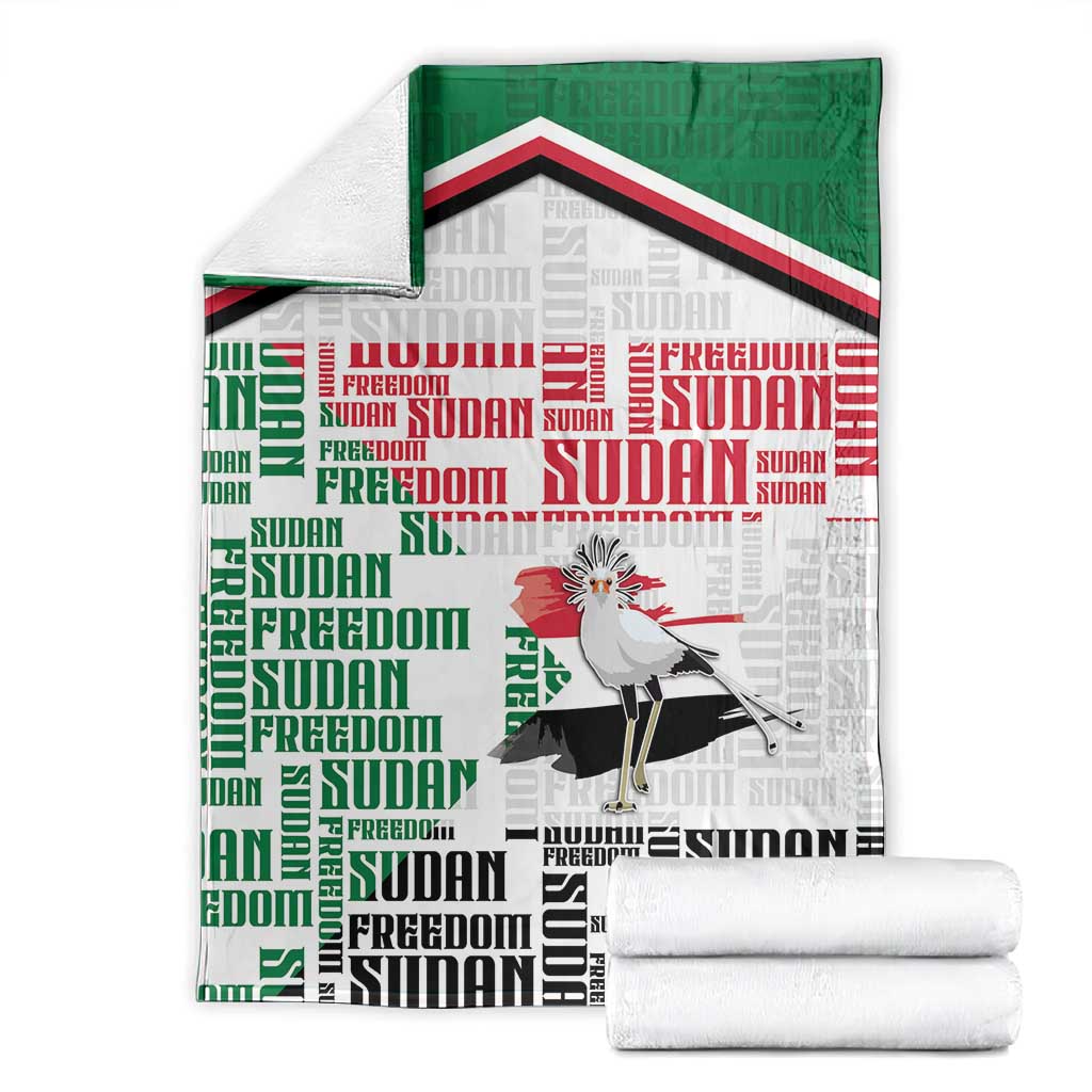 Sudan Blanket Secretary Bird With Typography Patterns - African Pride