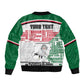 Personalized Sudan Bomber Jacket Secretary Bird With Typography Patterns - African Pride