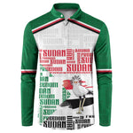 Personalized Sudan Button Sweatshirt Secretary Bird With Typography Patterns