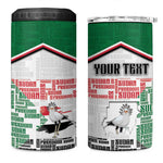 Personalized Sudan 4 in 1 Can Cooler Tumbler Secretary Bird With Typography Patterns - African Pride