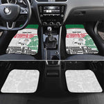 Personalized Sudan Car Mats Secretary Bird With Typography Patterns - African Pride