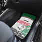 Personalized Sudan Car Mats Secretary Bird With Typography Patterns - African Pride