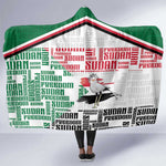 Sudan Hooded Blanket Secretary Bird With Typography Patterns - African Pride