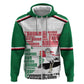 Personalized Sudan Hoodie Secretary Bird With Typography Patterns - African Pride