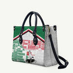 Sudan Leather Bag Secretary Bird With Typography Patterns - African Pride