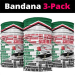 Sudan Neck Gaiter Secretary Bird With Typography Patterns - African Pride
