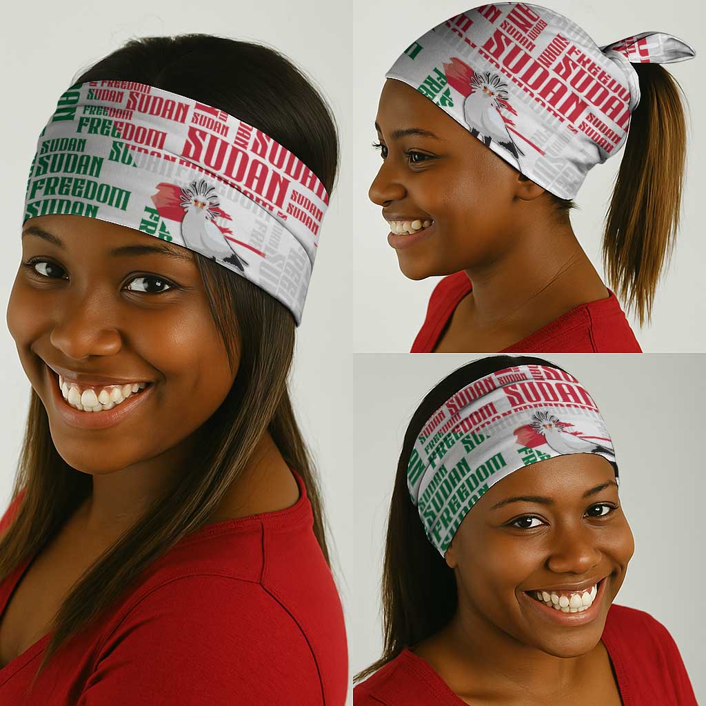 Sudan Neck Gaiter Secretary Bird With Typography Patterns - African Pride
