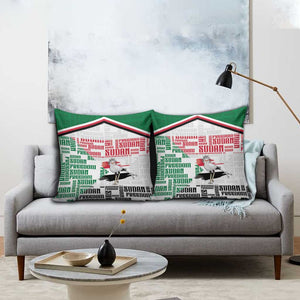 Sudan Pillow Cover Secretary Bird With Typography Patterns - African Pride