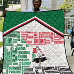 Sudan Quilt Secretary Bird With Typography Patterns - African Pride