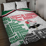 Sudan Quilt Bed Set Secretary Bird With Typography Patterns - African Pride