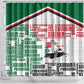 Sudan Shower Curtain Secretary Bird With Typography Patterns - African Pride