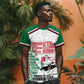 Personalized Sudan T shirt Secretary Bird With Typography Patterns - African Pride