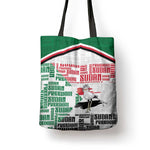 Sudan Tote Bag Secretary Bird With Typography Patterns - African Pride