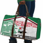 Sudan Travel Bag Secretary Bird With Typography Patterns - African Pride