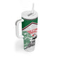 Personalized Sudan Tumbler With Handle Secretary Bird With Typography Patterns - African Pride
