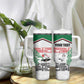 Personalized Sudan Tumbler With Handle Secretary Bird With Typography Patterns - African Pride