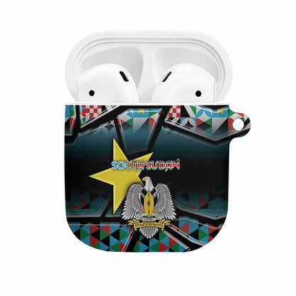 South Sudan AirPods Case Geometric African Patterns - African Pride