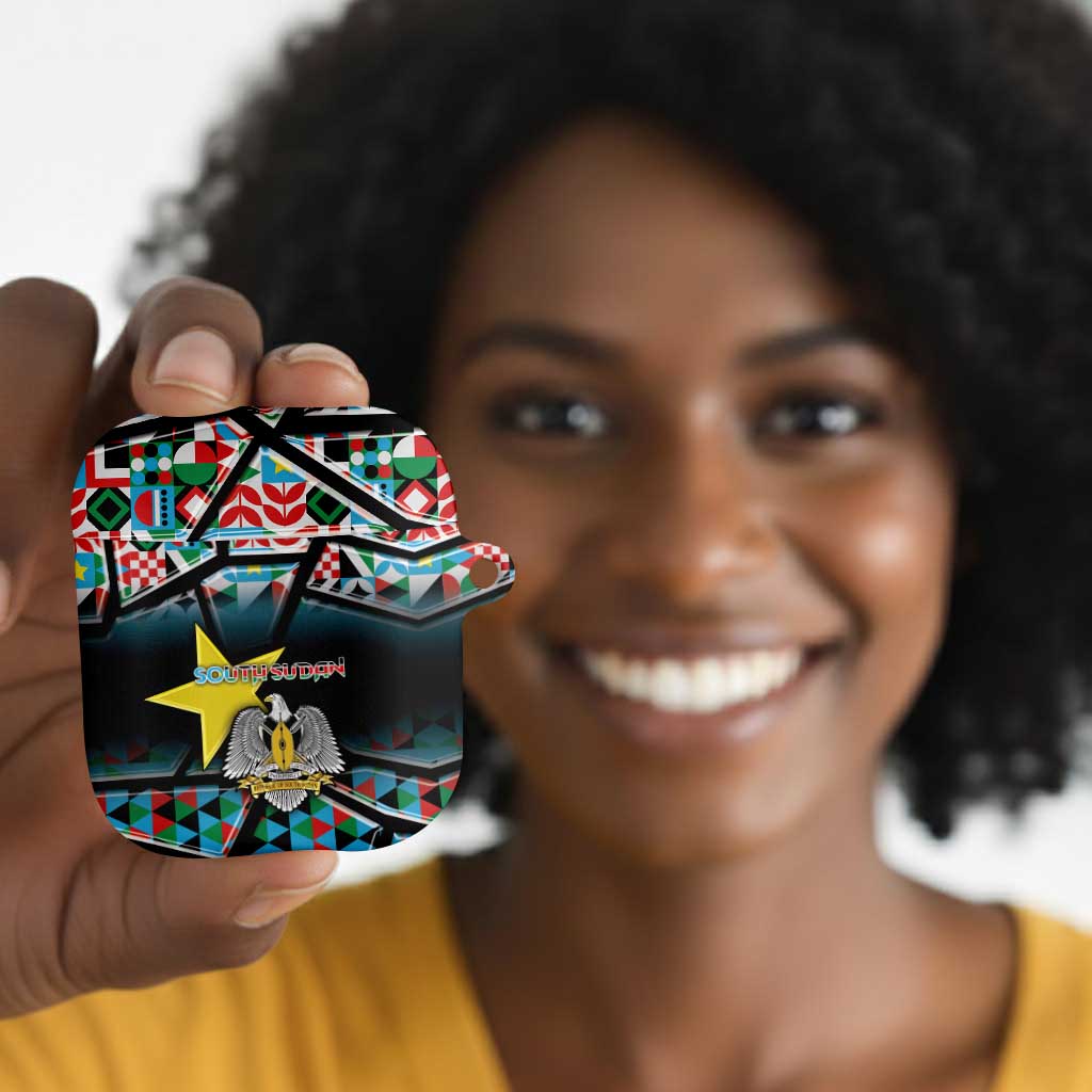 South Sudan AirPods Case Geometric African Patterns - African Pride