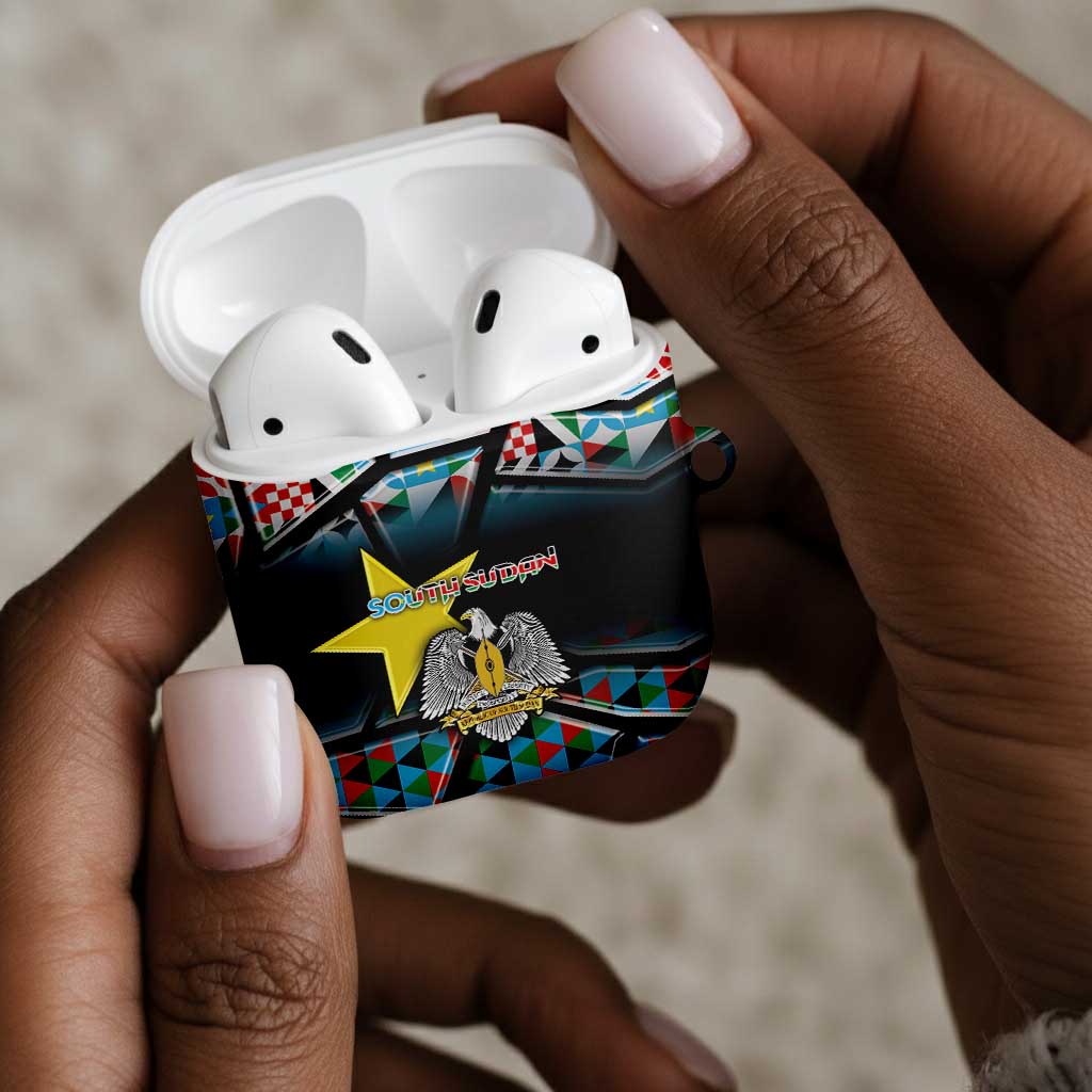 South Sudan AirPods Case Geometric African Patterns - African Pride