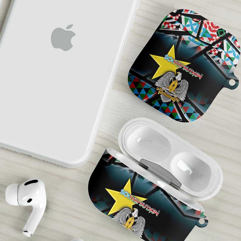 South Sudan AirPods Case Geometric African Patterns - African Pride