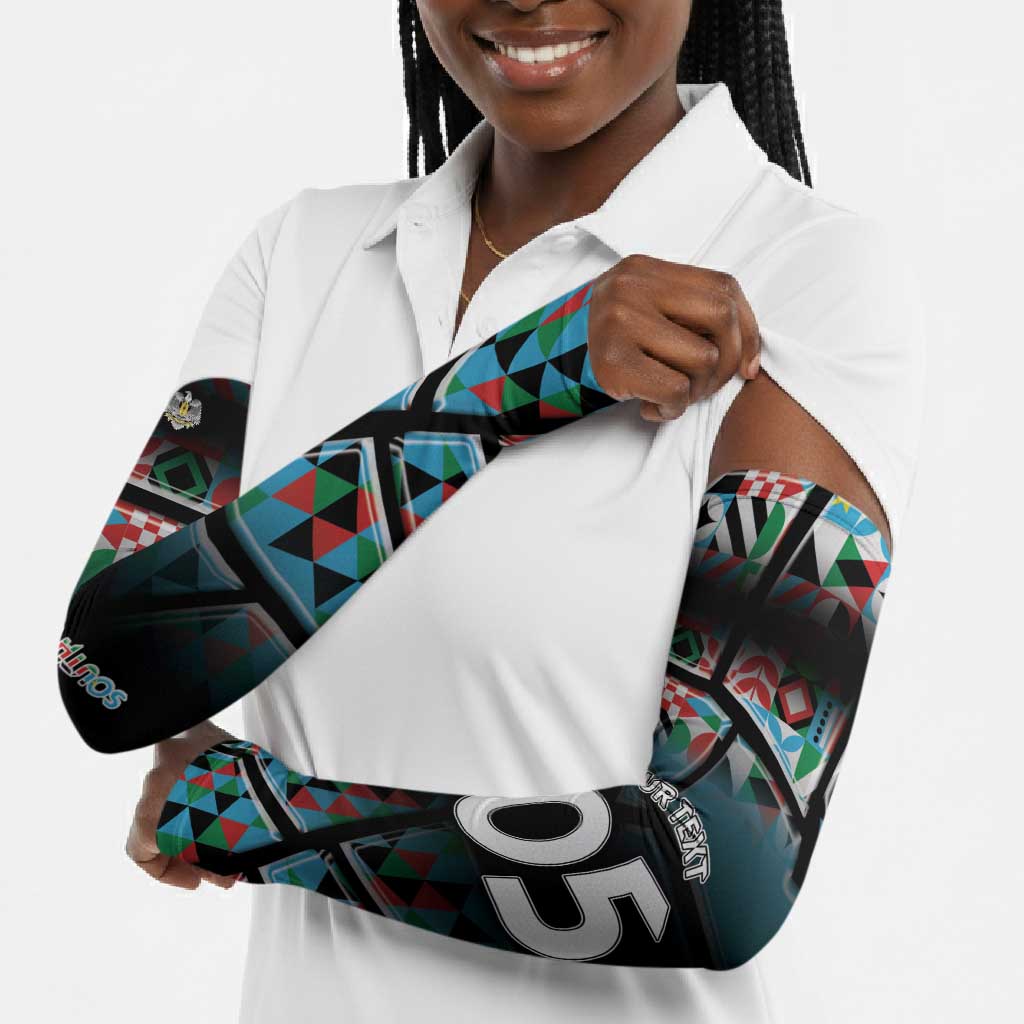 Custom South Sudan Arm Sleeves Geometric African Patterns - African Pride