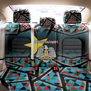 South Sudan Back Car Seat Cover Geometric African Patterns - African Pride