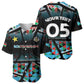 Custom South Sudan Baseball Jersey Geometric African Patterns - African Pride