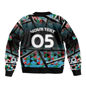 Custom South Sudan Bomber Jacket Geometric African Patterns - African Pride