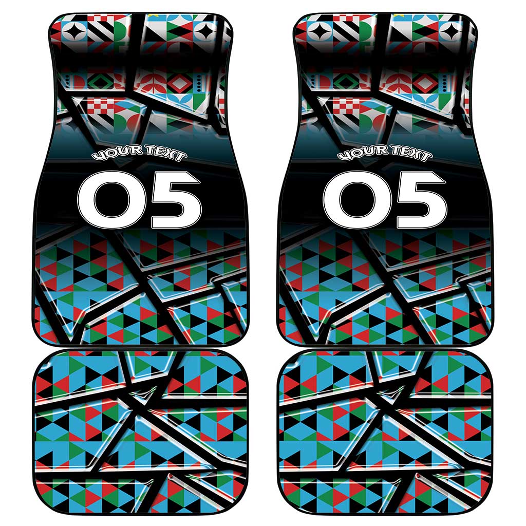 Custom South Sudan Car Mats Geometric African Patterns - African Pride