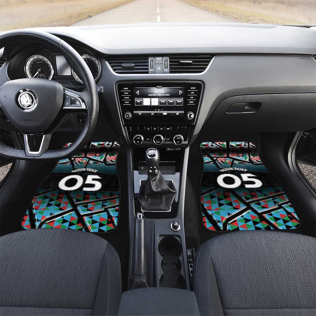 Custom South Sudan Car Mats Geometric African Patterns - African Pride
